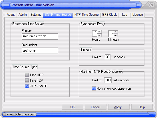 Screenshot for PresenTense Time Server 4.1