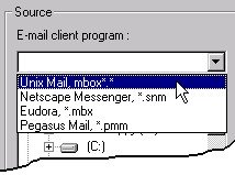 select email client